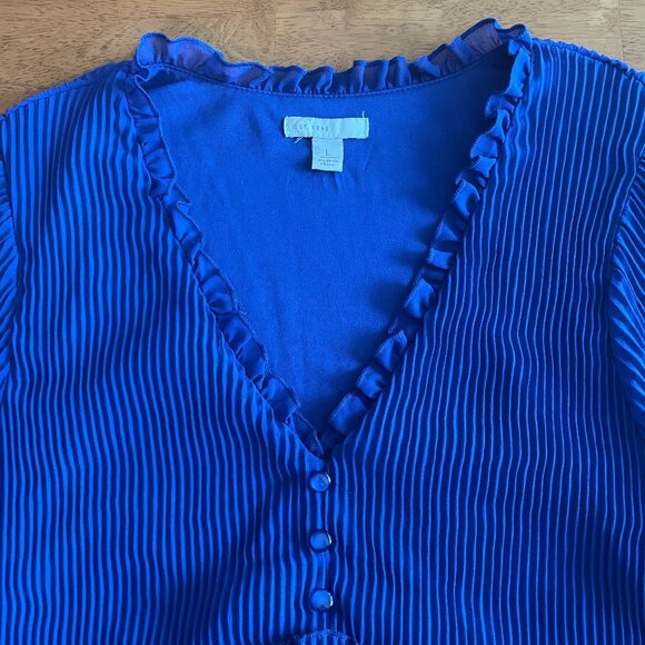 Size Large Est. 1946 cobalt blue accordion pleated dress - Picture 6 of 11